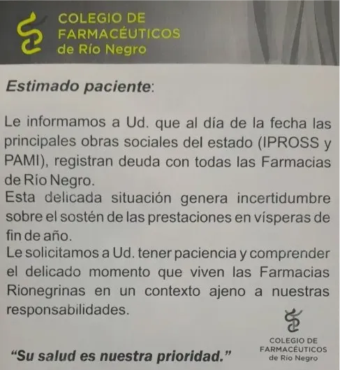 FARMACEUTICOS IPROSS PAMI DEUDAS