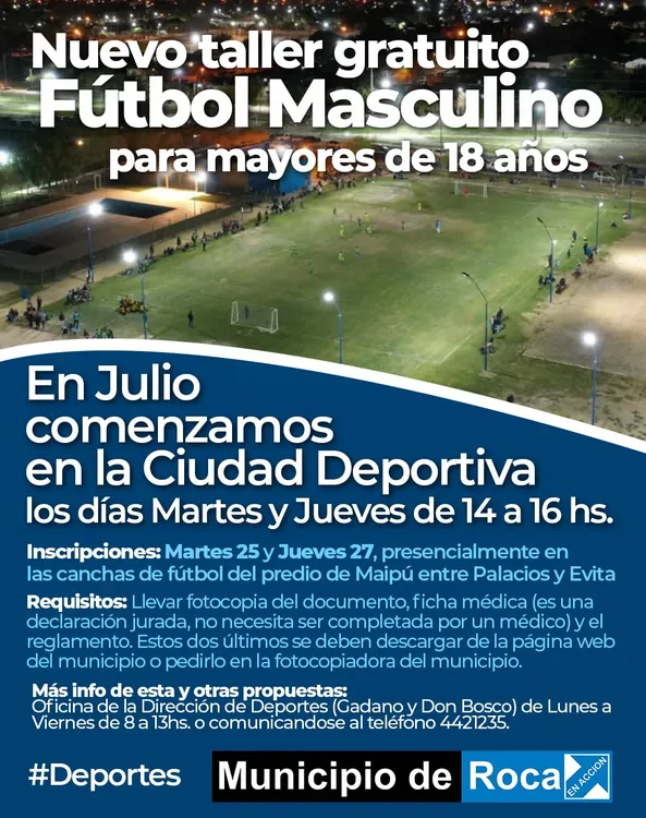NUEVO TALLER FUTBOL MAYORES
