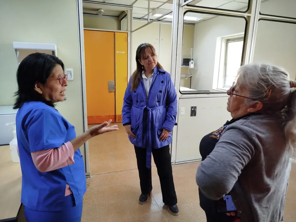 MAGDALENA ODARDA EN EL HOSPITAL DE SIERRA GRANDE