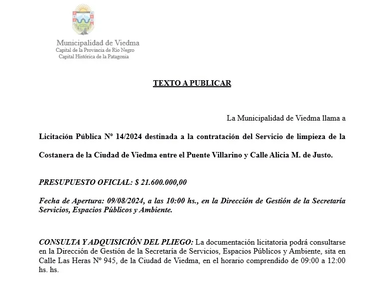 LICITACION 14