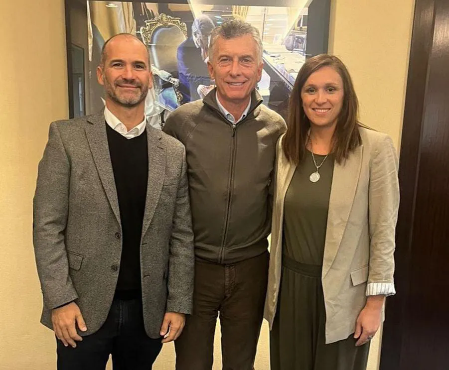Juan Martín, Flavia Boschi y Mauricio Macri