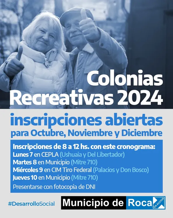 COLONIAS RECREATIVAS roca