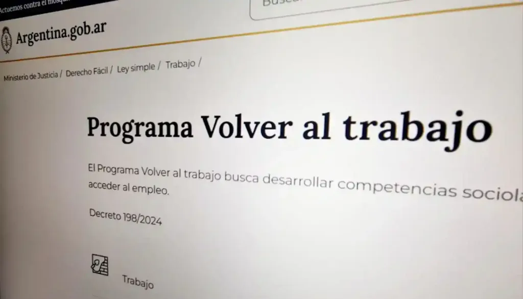 VOLVER AL TRABAJO