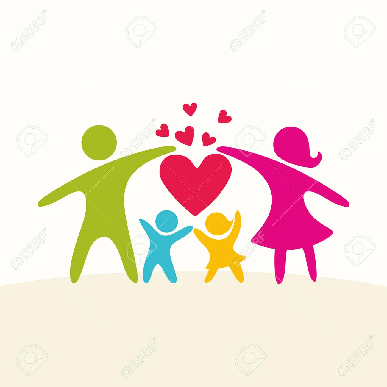 57377390-una-familia-feliz-figuras-multicolores-miembros-de-la-familia-amorosa-padres-mamá-papá