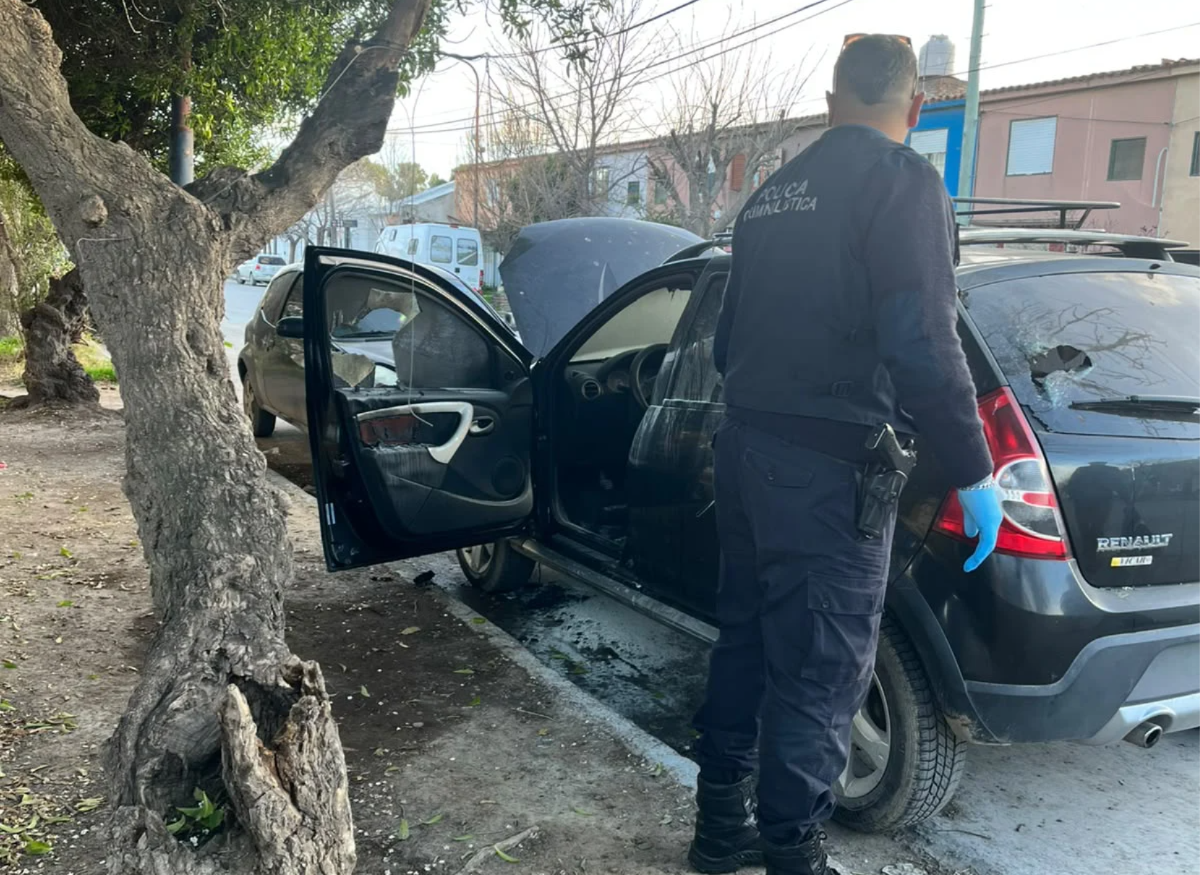 AUTO VIEDMA BANDALISMO INCENDIO MOLOTOV