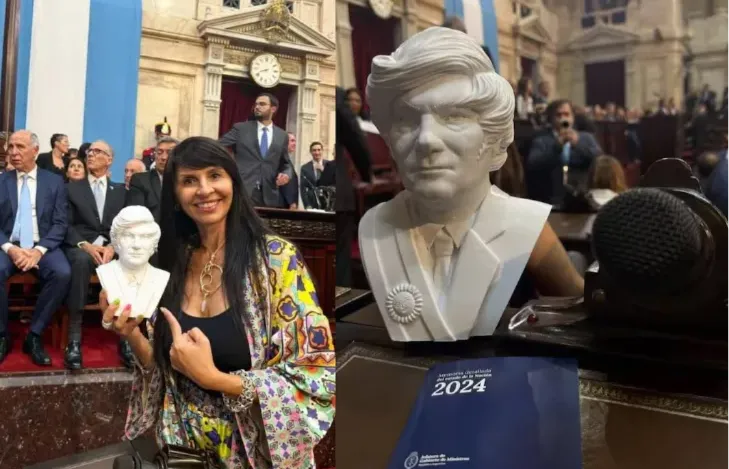 LORENA VILLAVERDE, BUSTO, JAVIER MILEI