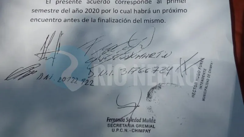 chimpay Acuerdo salarial