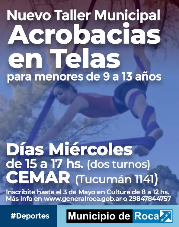 TALLER ACROBACIAS EN TELA