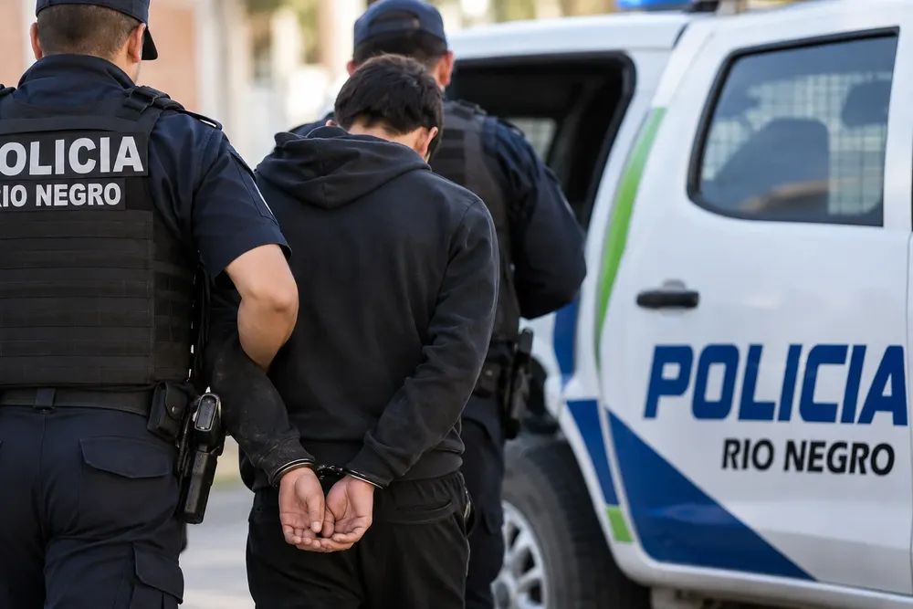 Detención junto al patrullero policial LEY PENAL JUVENIL