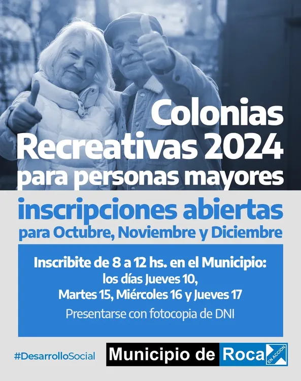 INSCRIPCION COLONIAS RECREATIVAS