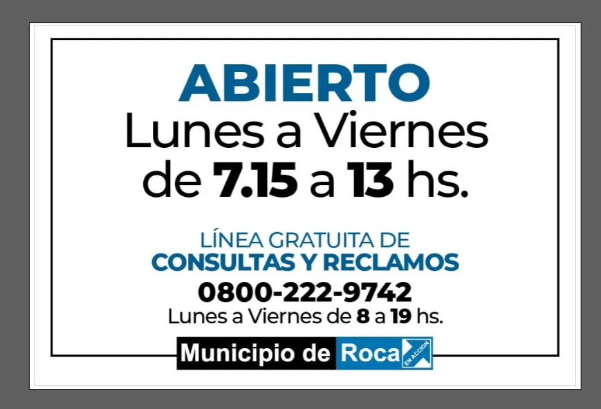 HORARIOS ATENCION MUNICIPAL