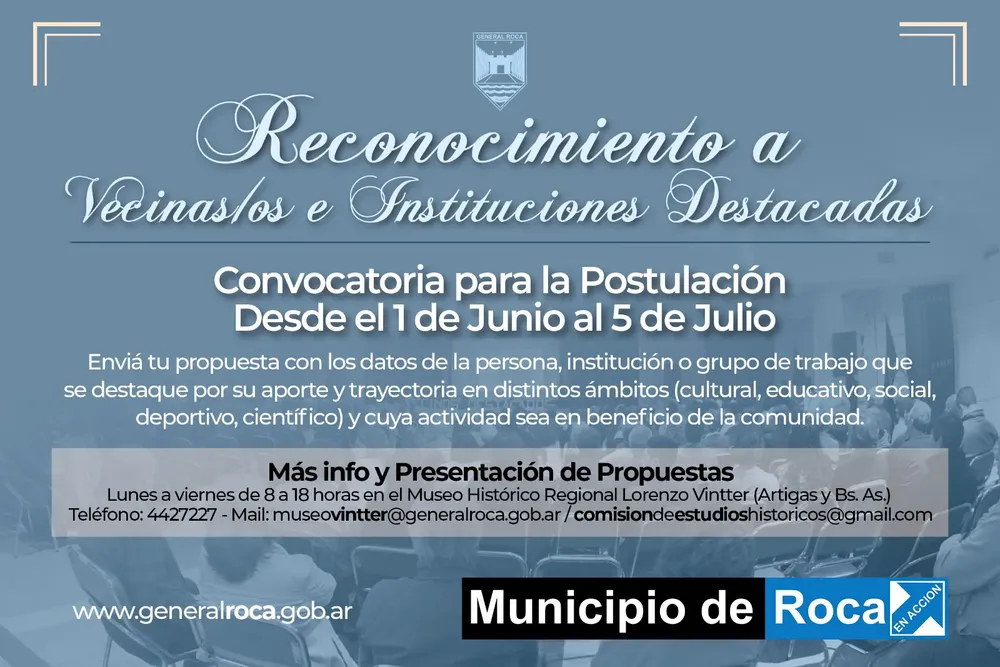 CONVOCATORIA VECINOS E INSTITUCIONES DESTACADAS