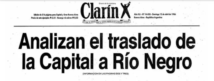 VIEDMA TRASLADO CAPITAL FEDERAL DIARIO CLARIN
