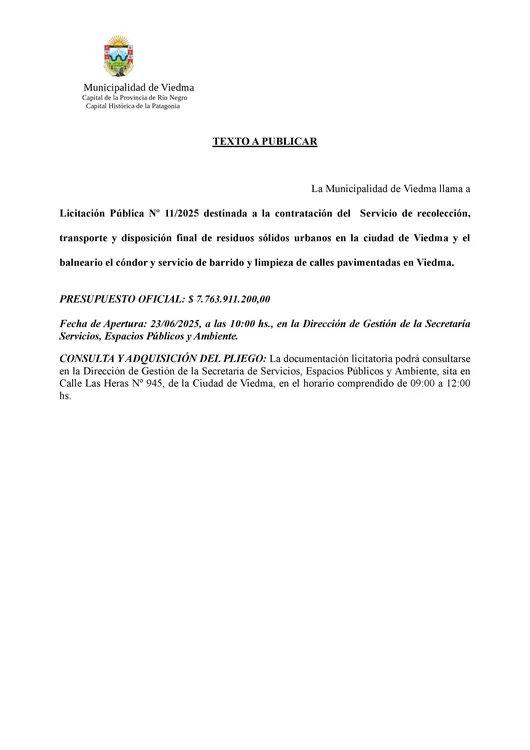 LICITACION 11