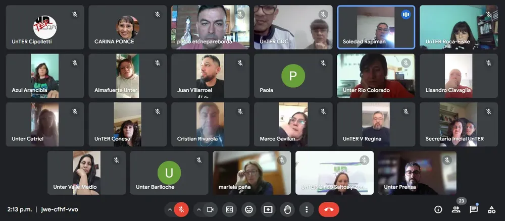 PLENARIO DE SECRETARIOS GENERALES DE UNTER